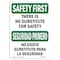 Signmission OSHA Sign, No Substitute For Bilingual, 10in X 7in Rigid Plastic, 7" W, 10" L, Landscape OS-SF-P-710-L-10831 - alternate 1